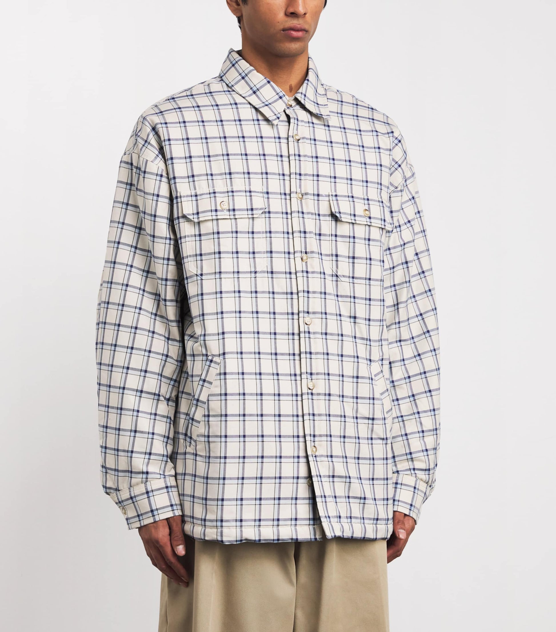 Check Quilted Overshirt
