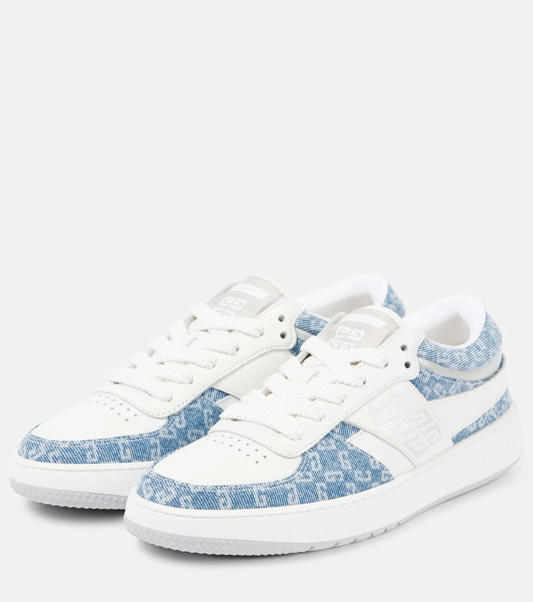 Givenchy - G Move leather and denim sneakers