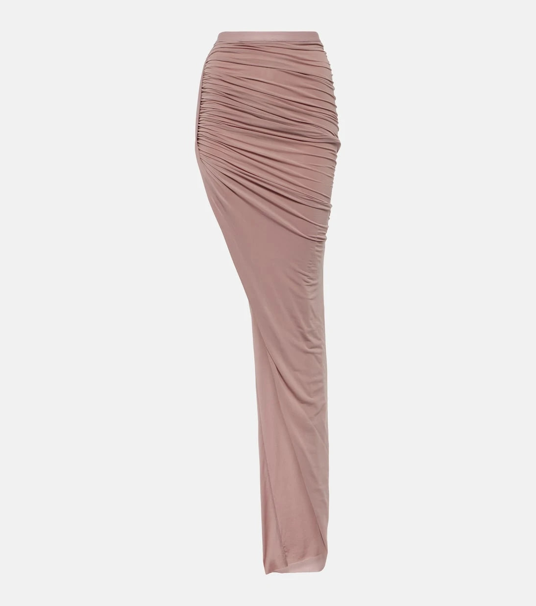 Rick Owens - Asymmetric high-rise cupro-blend maxi skirt