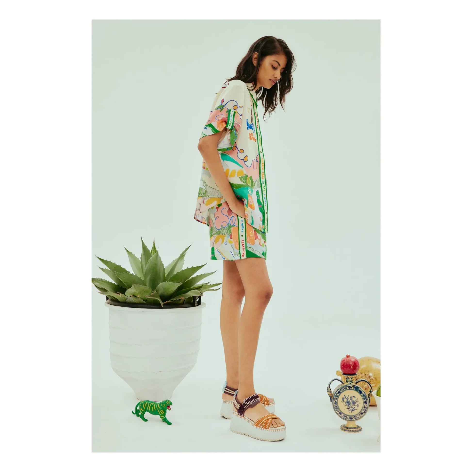 Alémais - Nadia Linen shirt | Green