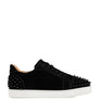 Christian Louboutin Black Vieira 2 Spikes Suede Low-Top Sneakers