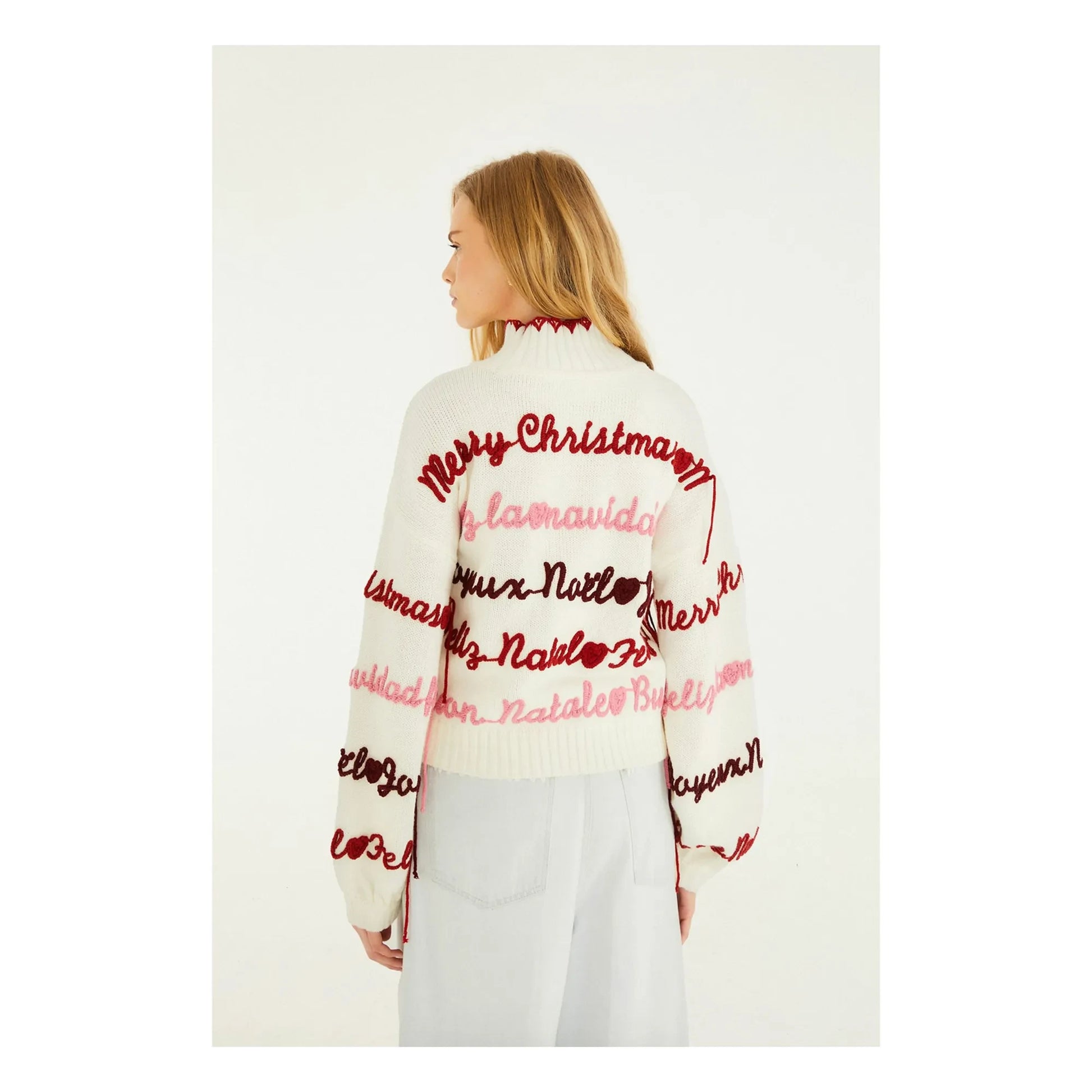 Farm Rio - Merry Christmas sweater | Ecru