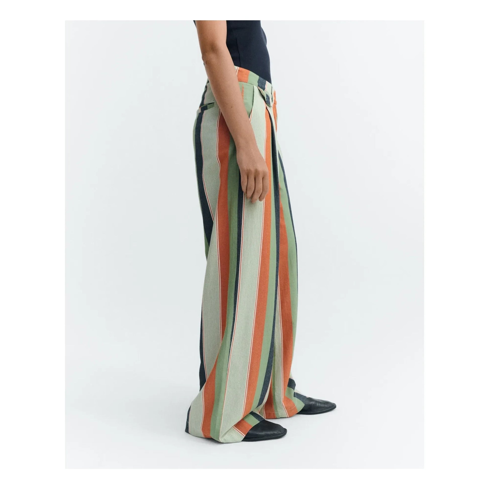 Thinking Mu - Pat Stripes Pants Organic cotton | Orange