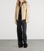 Prada Neutral Zipped Leather Jacket