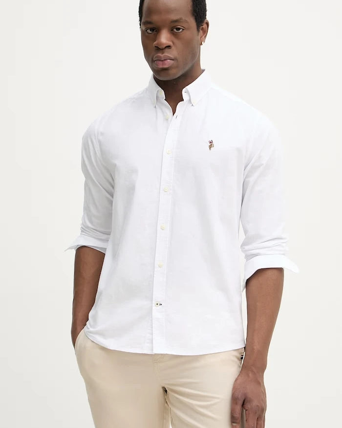 U.S. Polo Assn. Erkek Pamuklu Gömlek PEACHED OXFORD LS