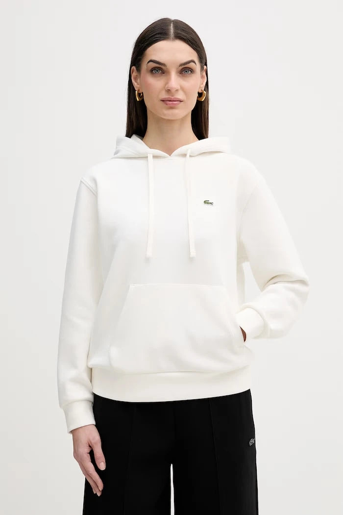 Lacoste суичър с качулка дамски с памук