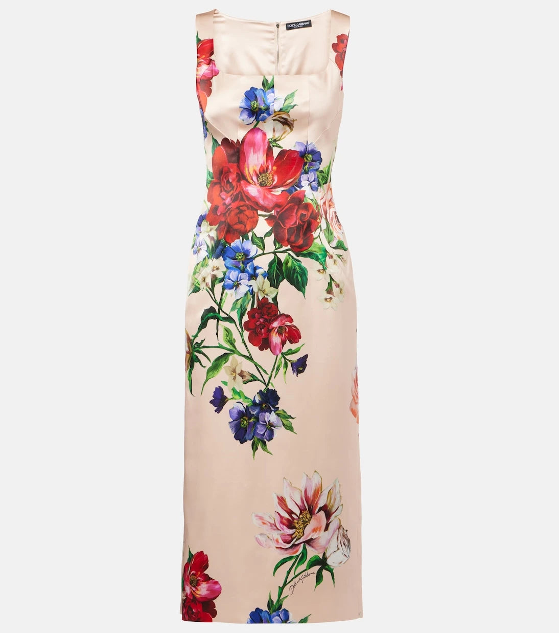 Dolce&Gabbana - Floral satin midi dress