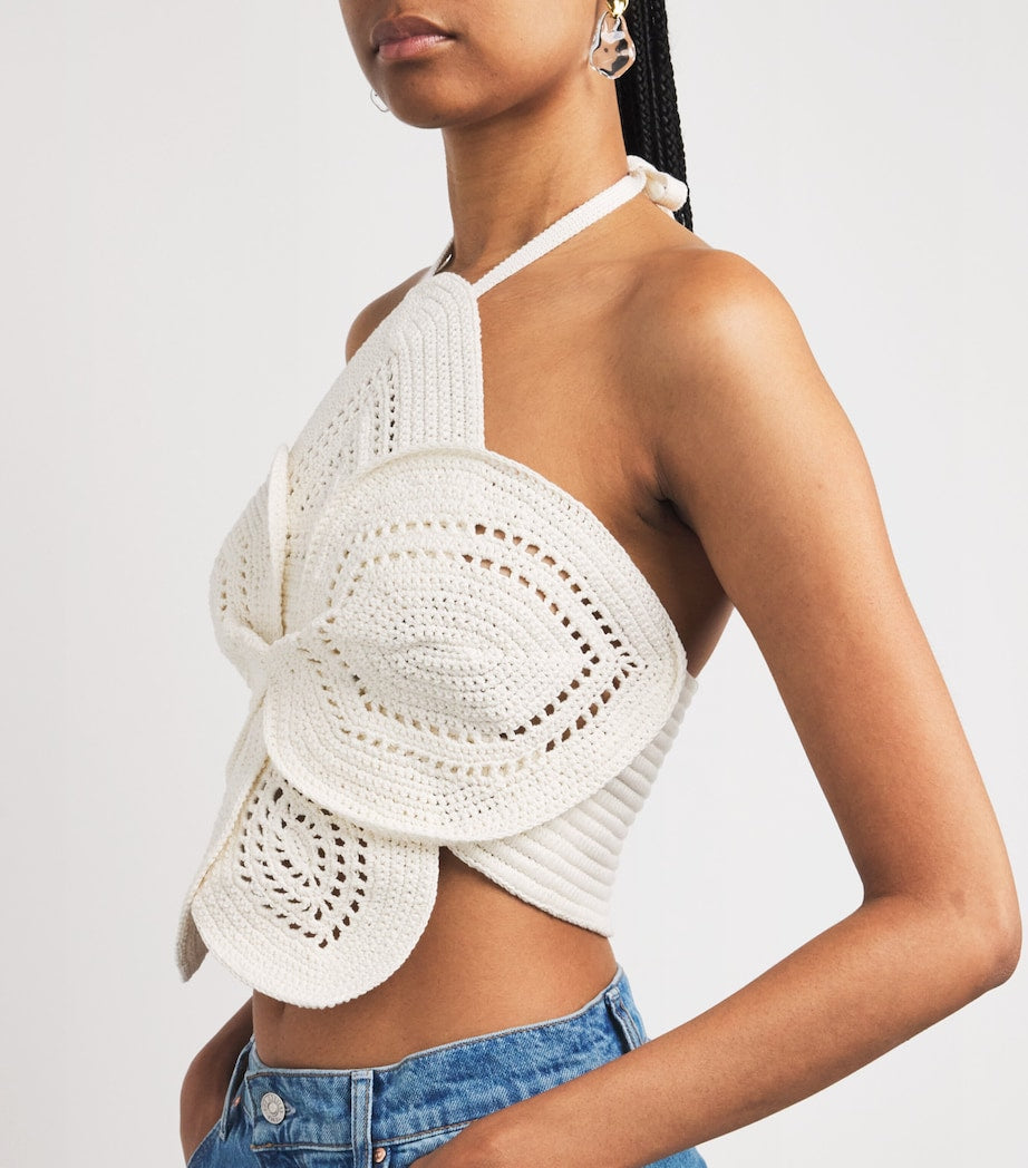 Crochet Emelia Crop Top OFF WHITE