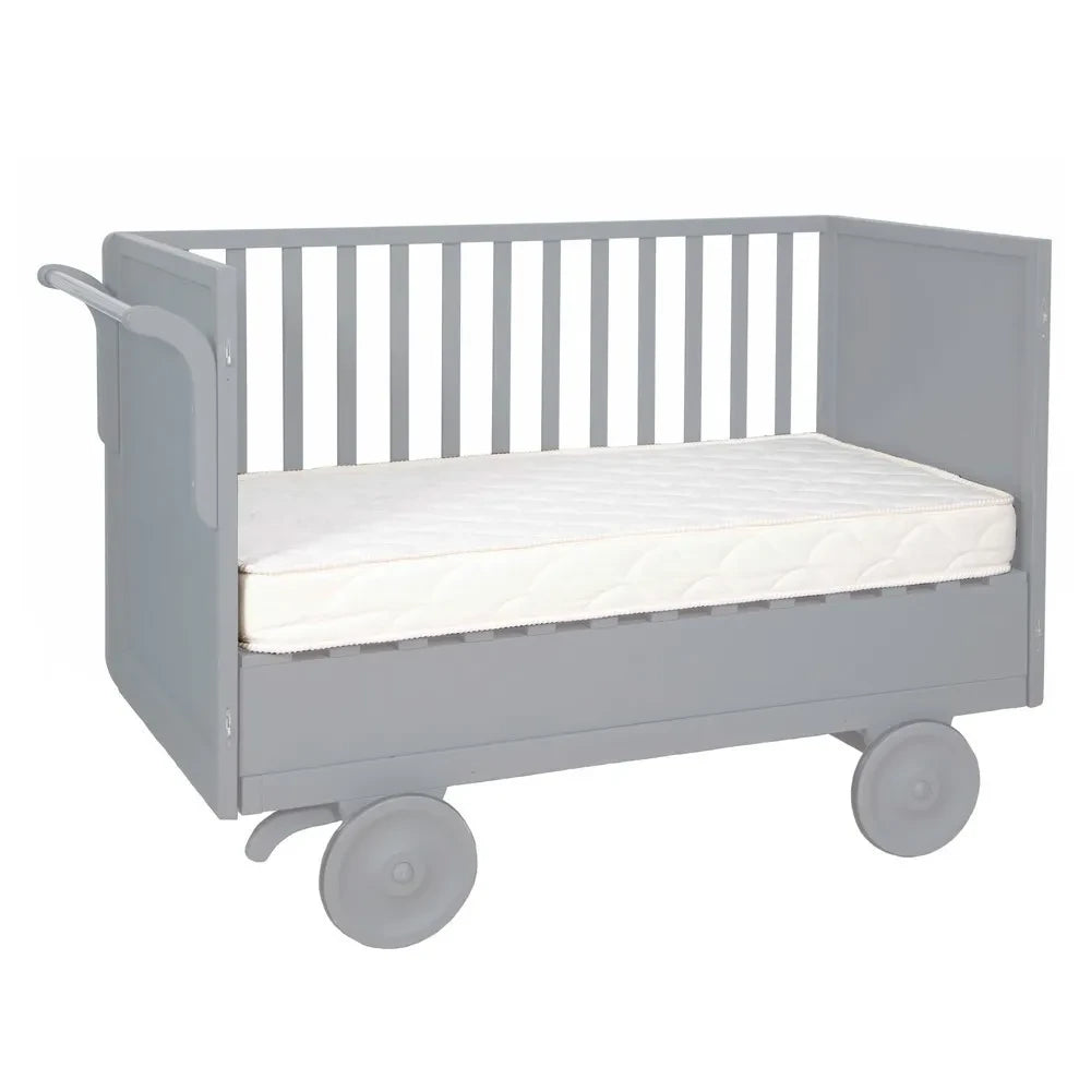 Laurette - Adjustable Trolley Cot 60 x 120 cm | Grey