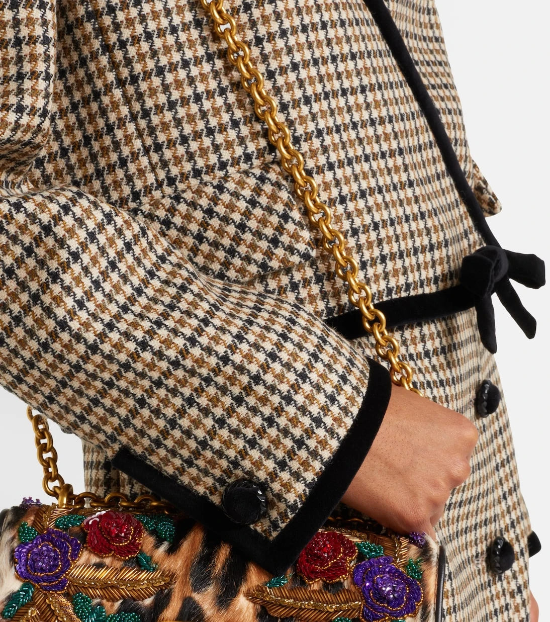Valentino - Houndstooth virgin wool jacket