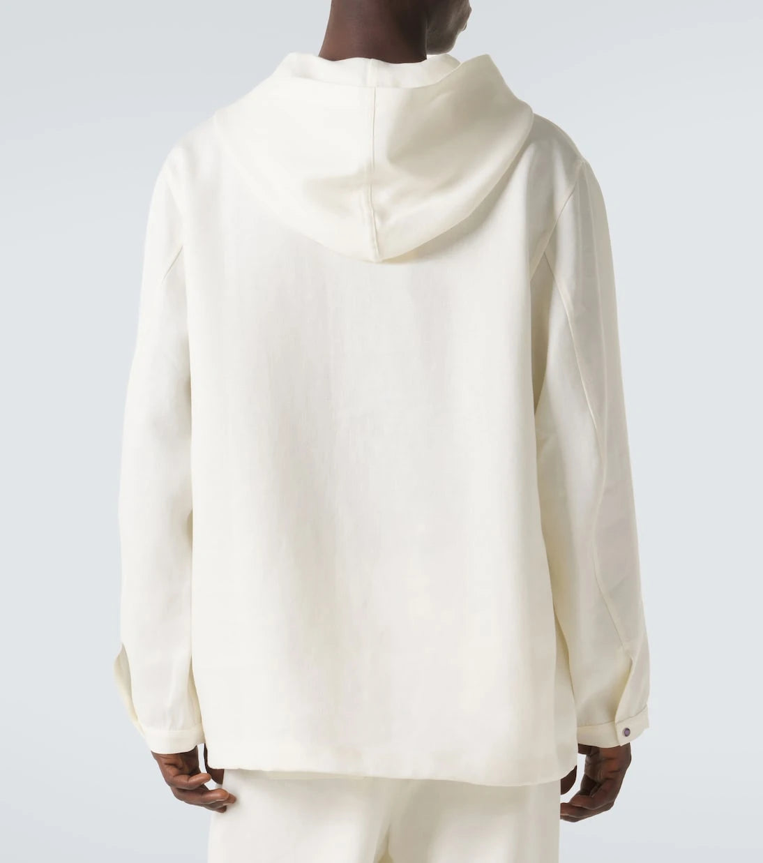 God's True Cashmere - Hooded linen jacket with amethyst