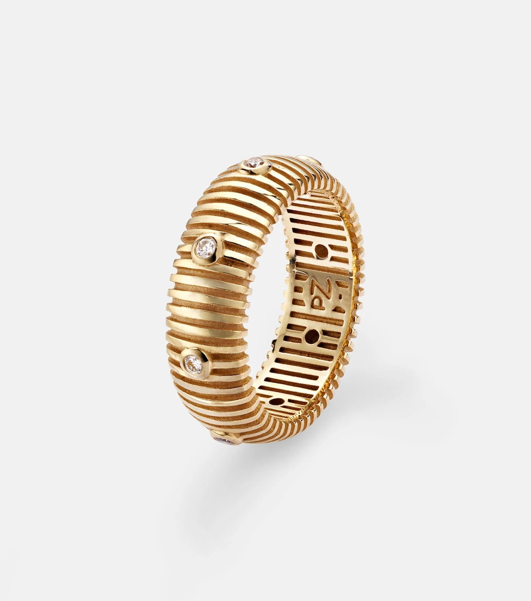 Pamela Zamore - Clio Small 18kt gold ring with diamonds