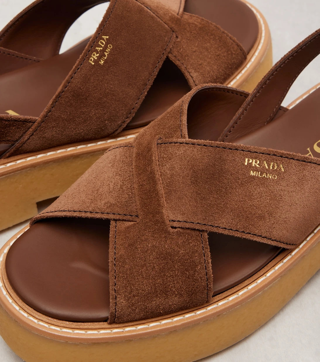 Prada - Suede platform sandals