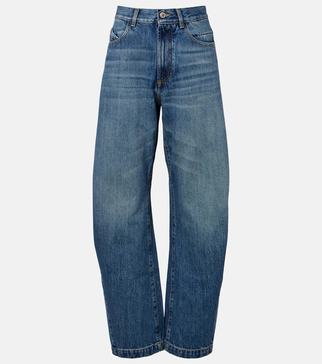 The Attico - Mid-rise barrel-leg jeans
