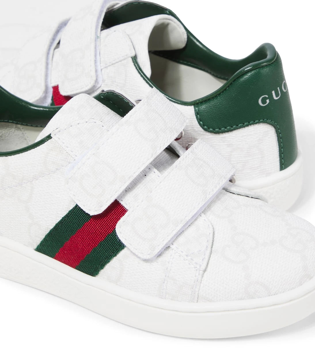 Gucci Kids - Web leather sneakers