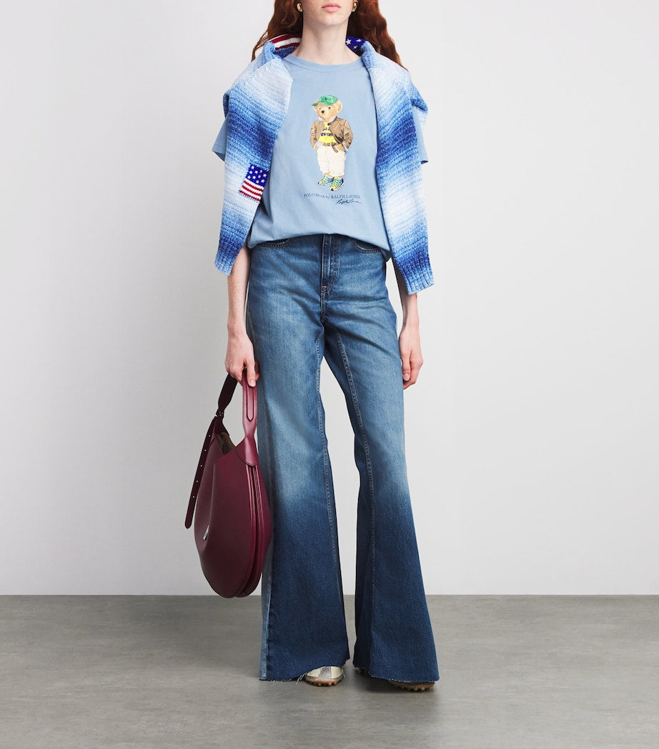 Polo Ralph Lauren Blue Cotton Polo Bear T-Shirt