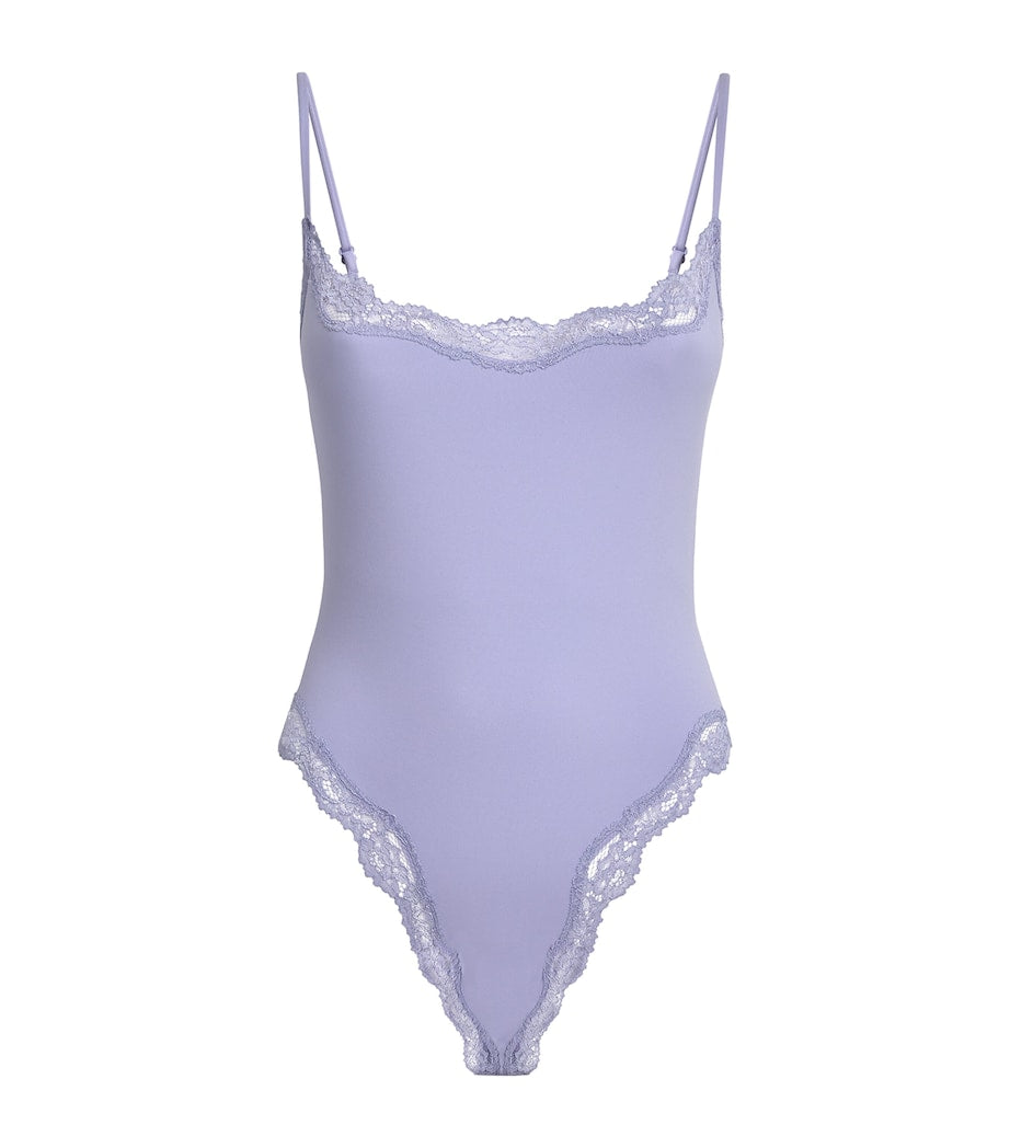 Purple Lace-Trim Fits Everybody Bodysuit