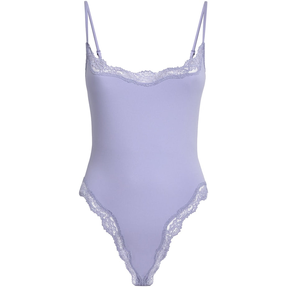 Purple Lace-Trim Fits Everybody Bodysuit