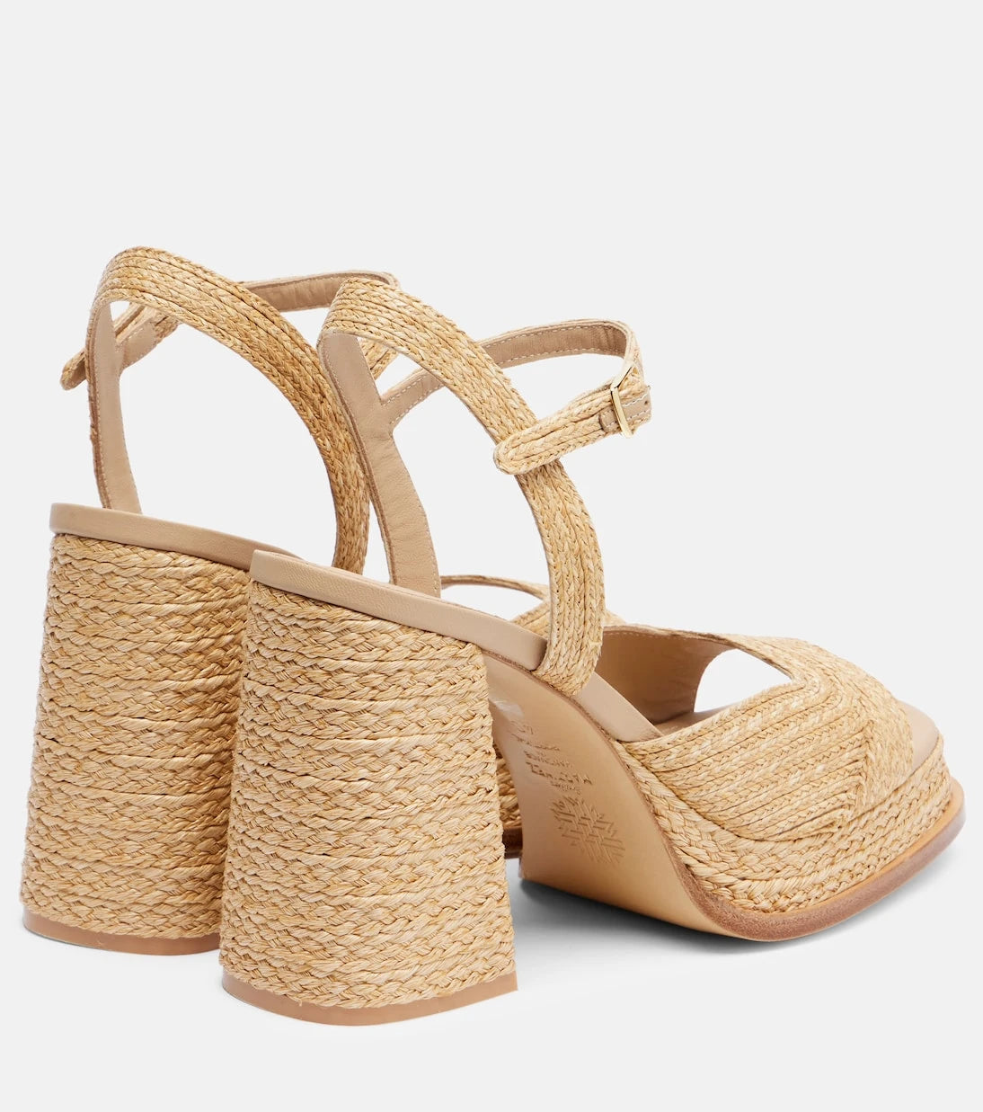 Souliers Martinez - Gracia 95 raffia platform sandals