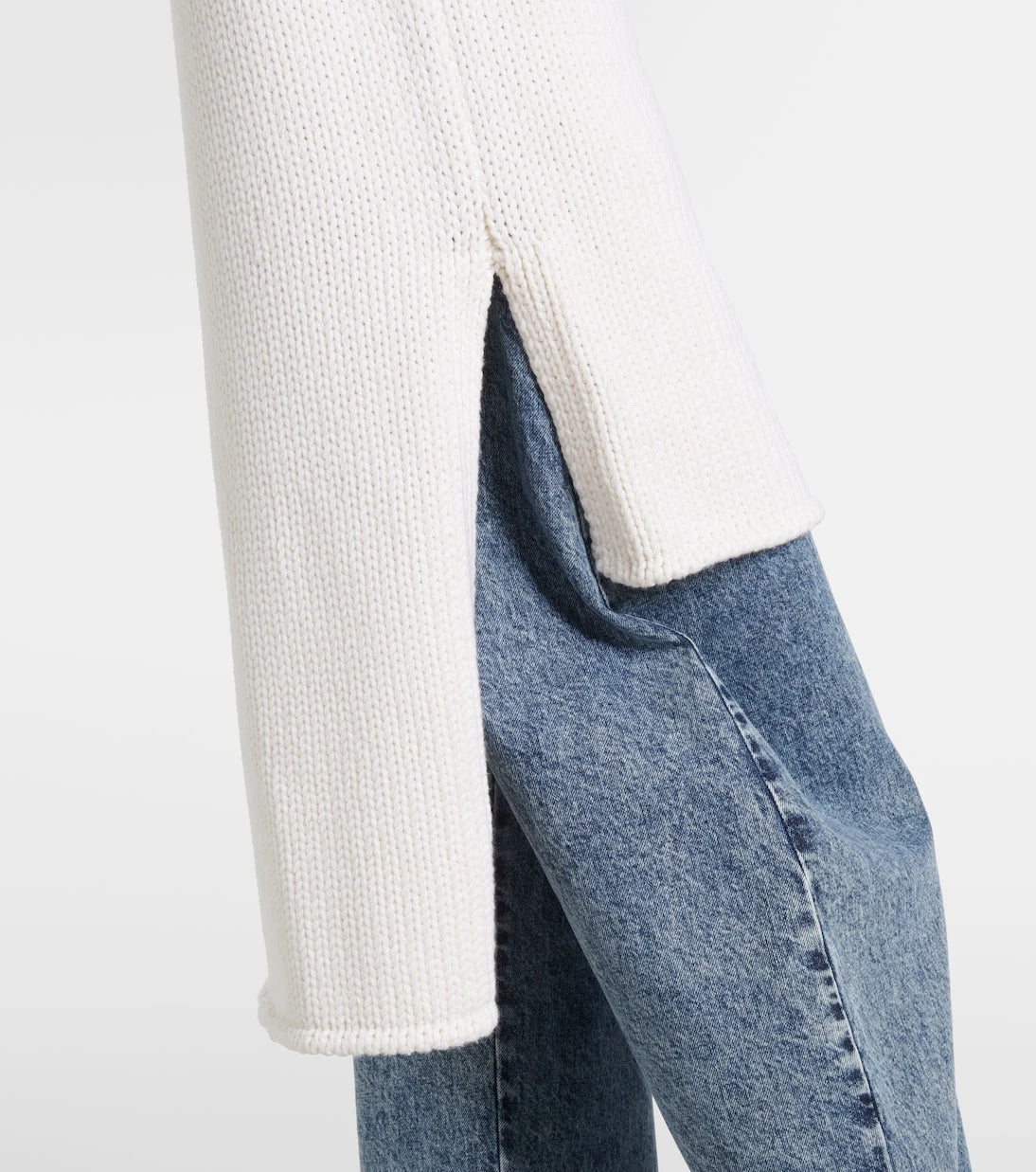 Alaïa - Caped wool turtleneck top