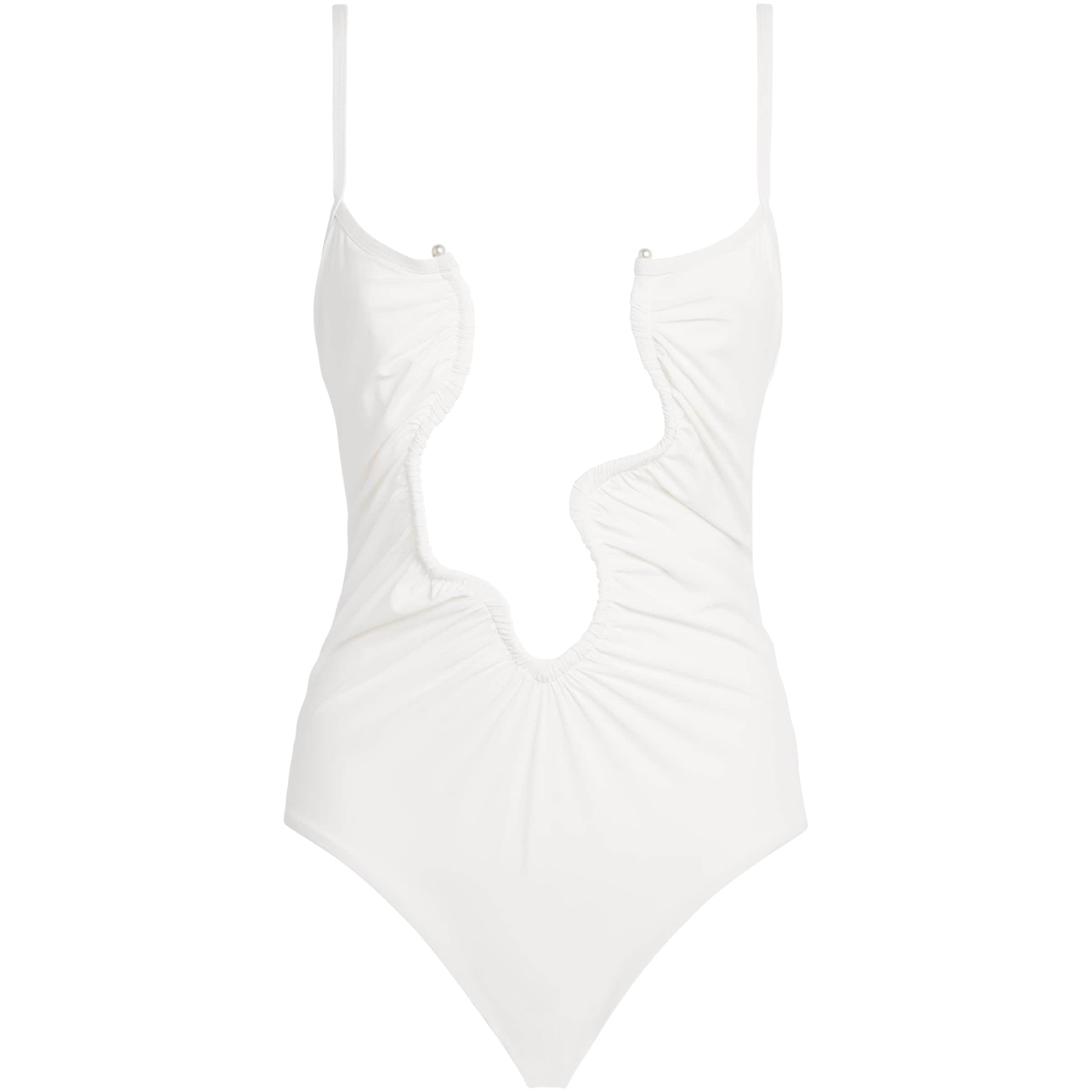 Christopher Esber White Cut-Out Salacia Swimsuit
