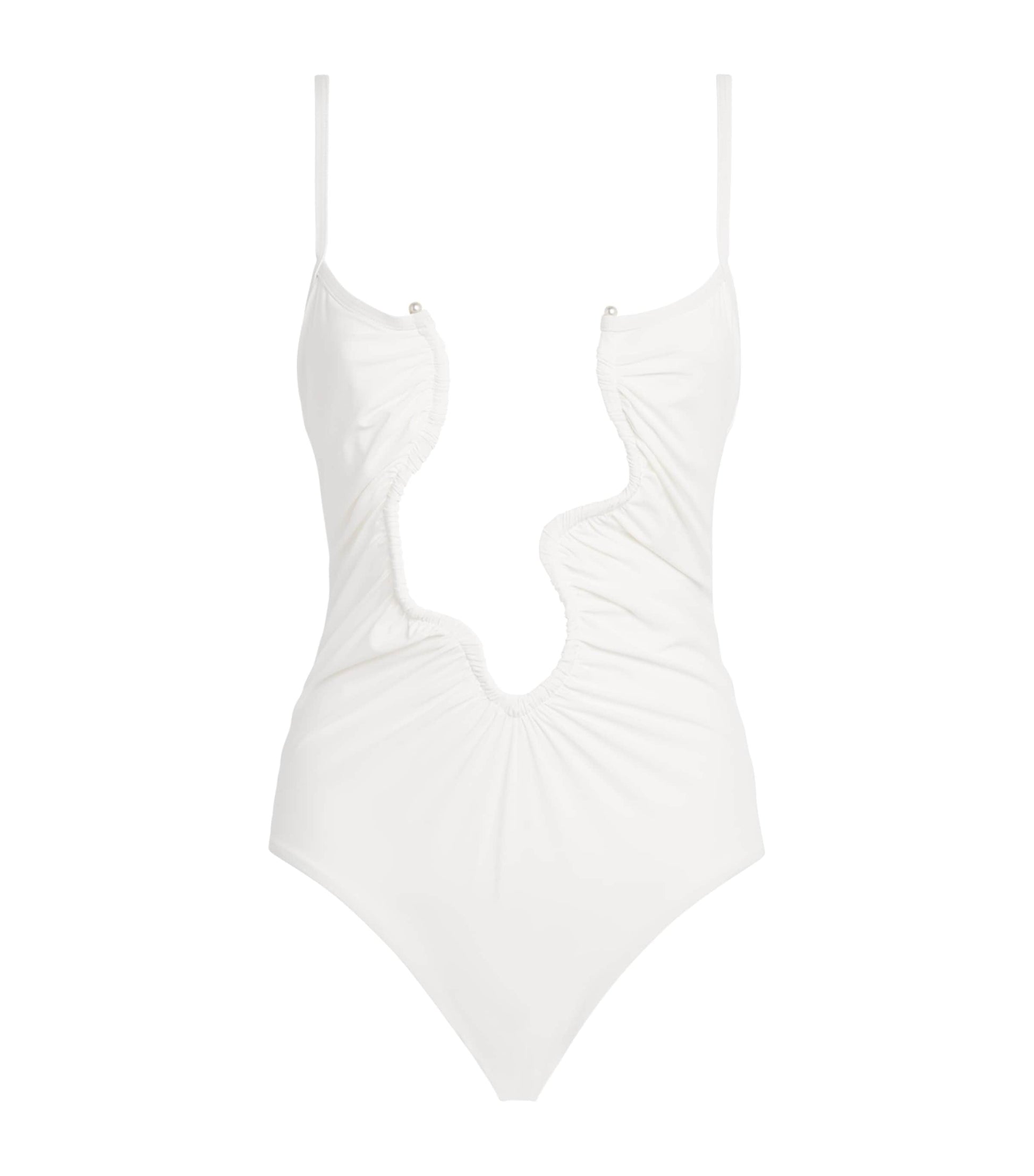 Christopher Esber White Cut-Out Salacia Swimsuit