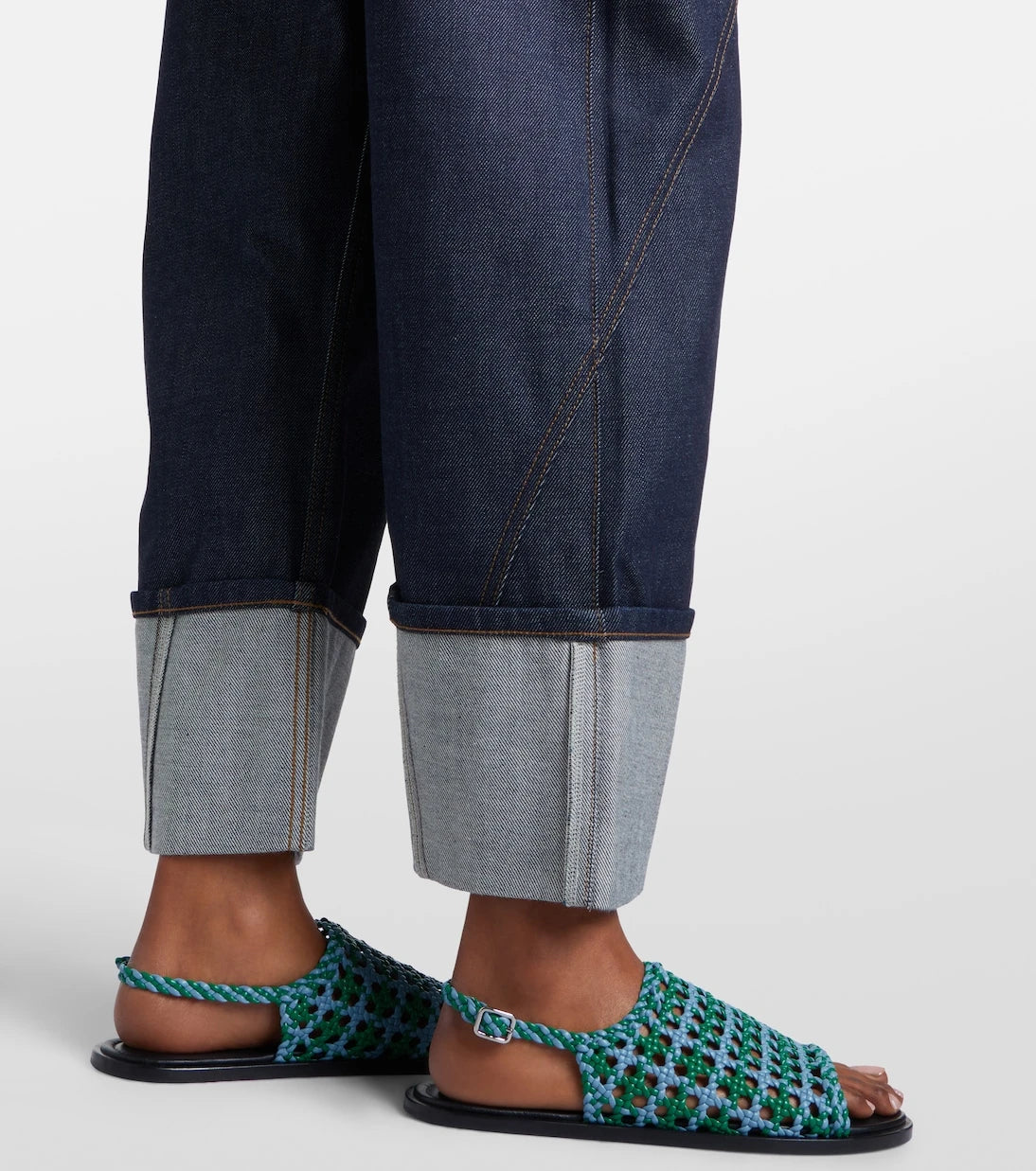 JW Anderson - Twisted embroidered straight jeans