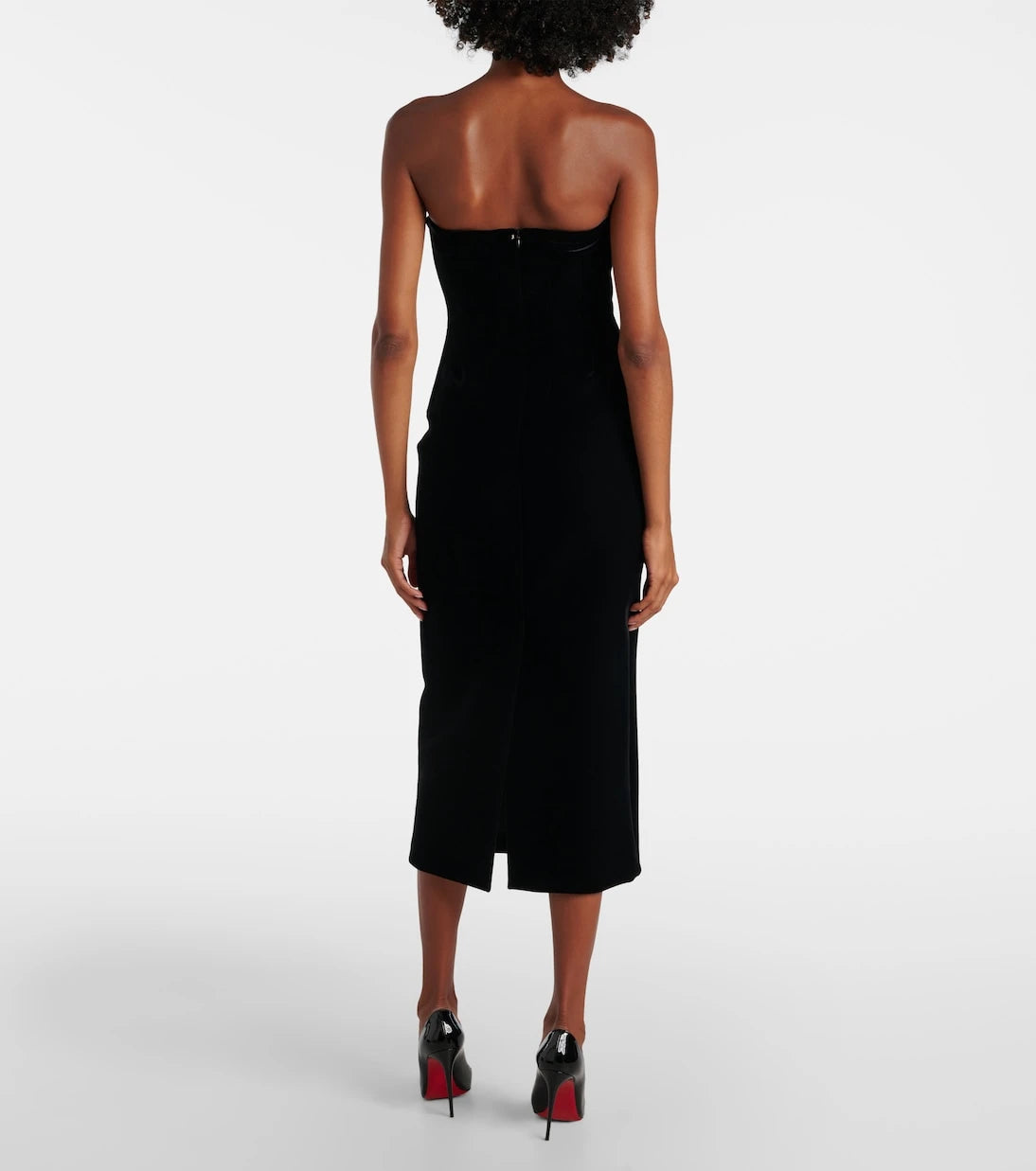 Sportmax - فستان كورسيه مخملي