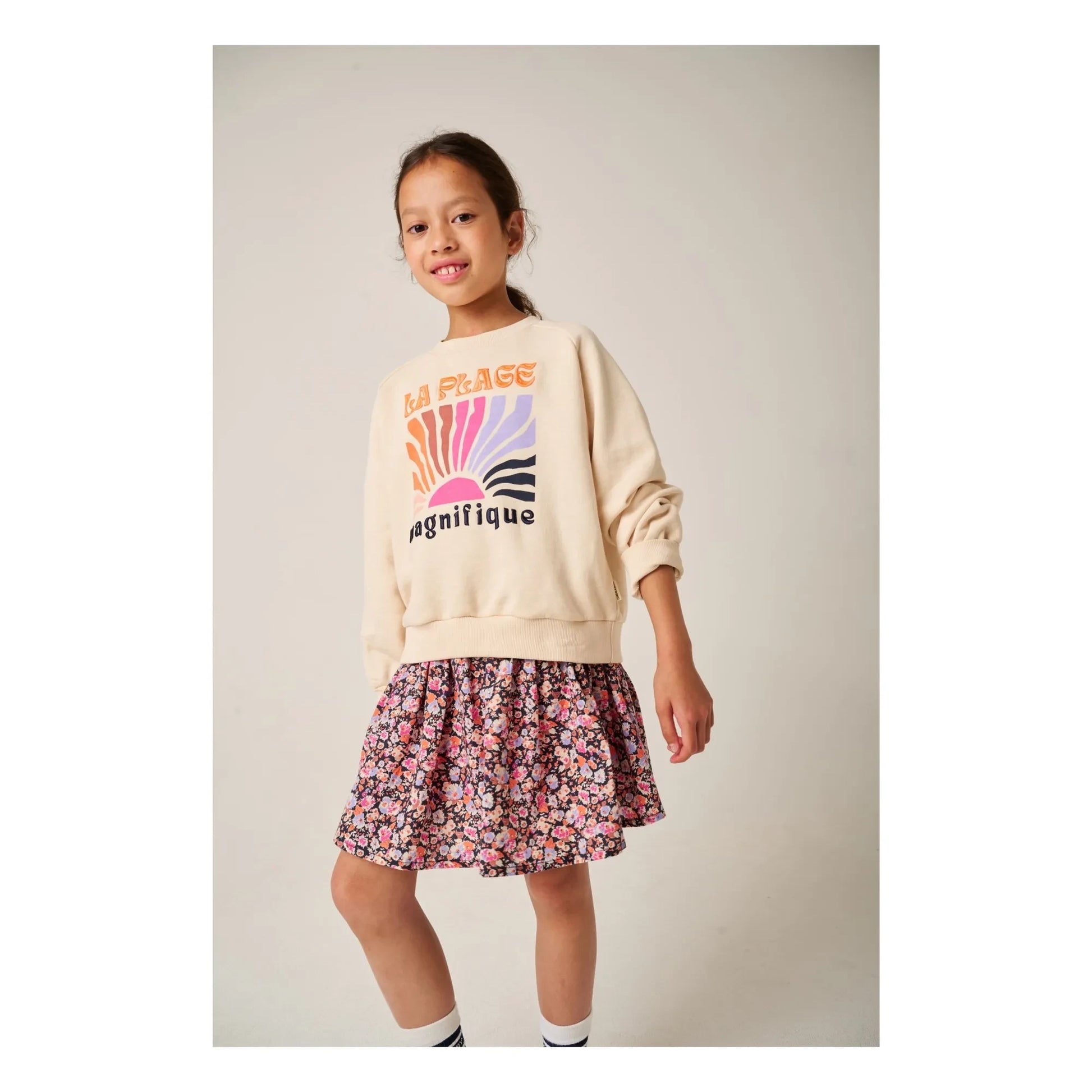Tumble N'Dry - Prugna organic cotton sweatshirt | Ecru