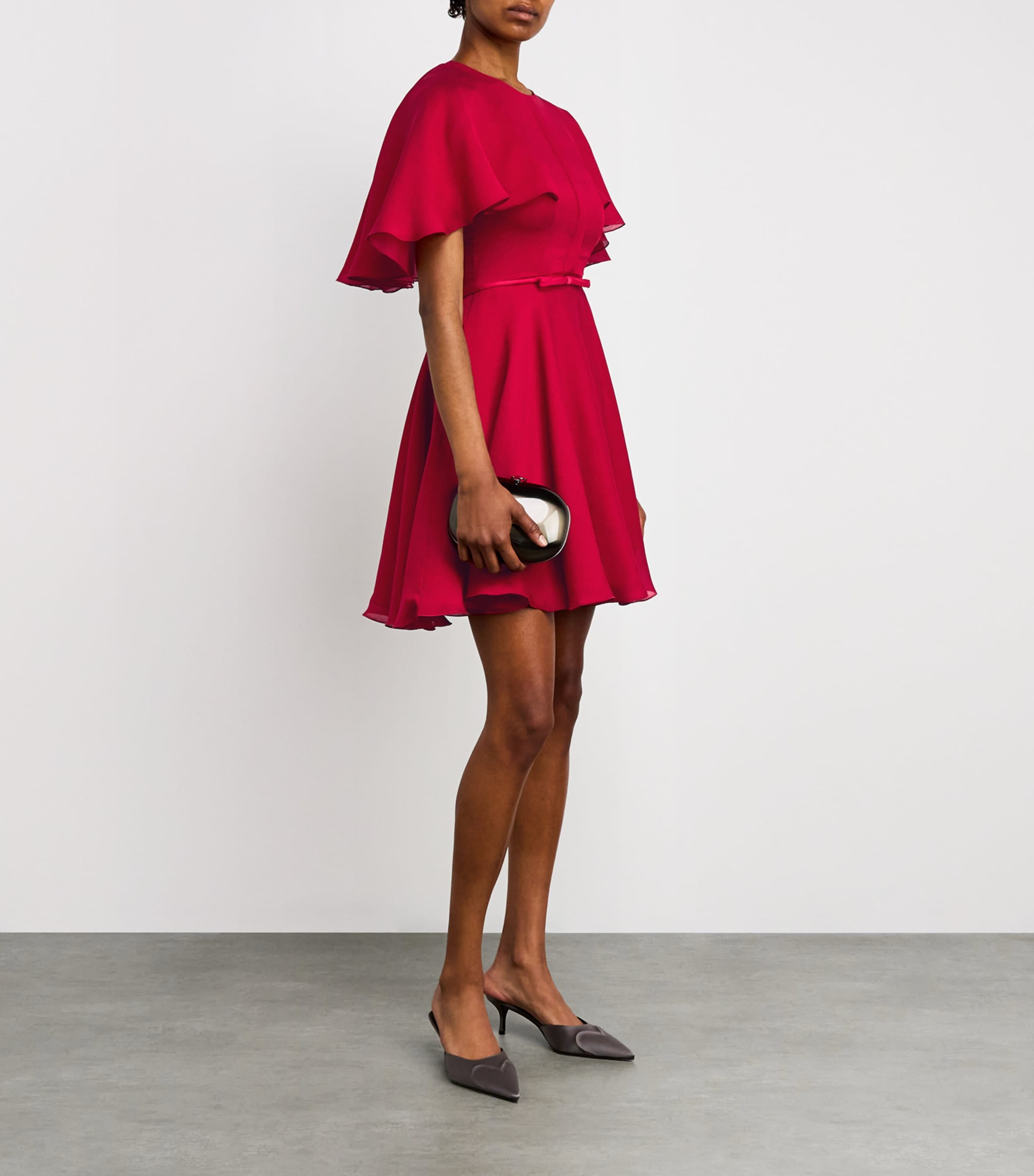 Silk Belted Mini Dress