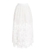 White Cotton Crochet Maxi Skirt