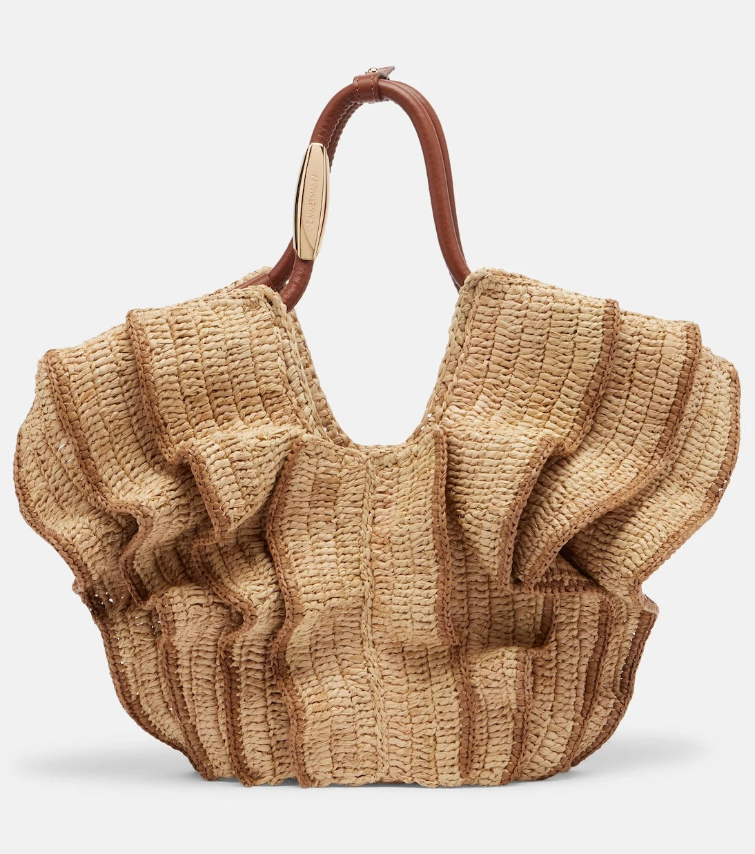 Zimmermann - Goldentime Small raffia top-handle bag