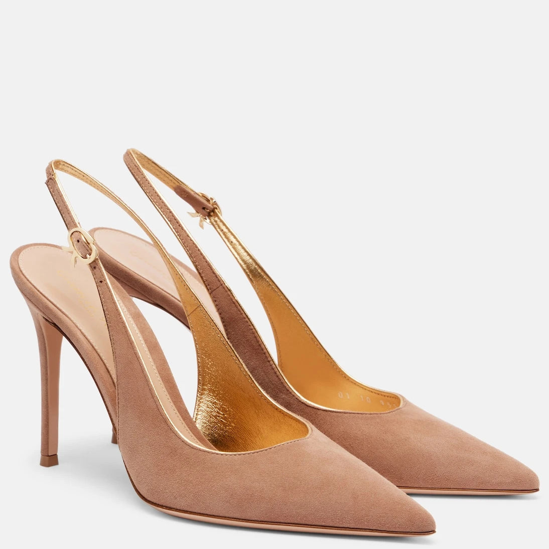 Gianvito Rossi - Robbie 95 suede slingback pumps