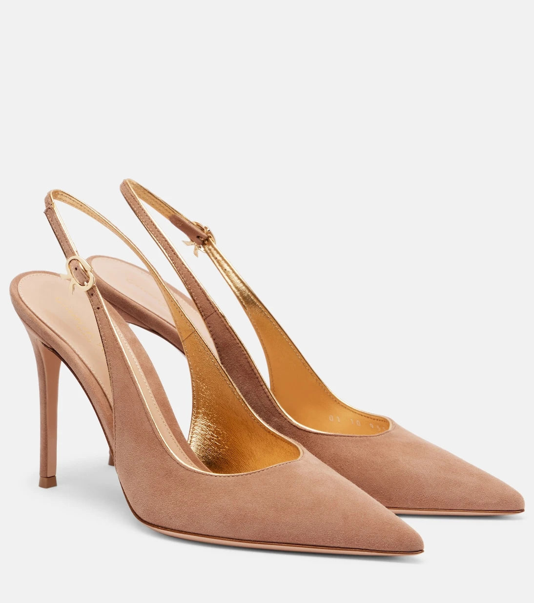 Gianvito Rossi - Robbie 95 suede slingback pumps