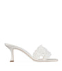 Jimmy Choo Neutral Cary 70 Satin Mules
