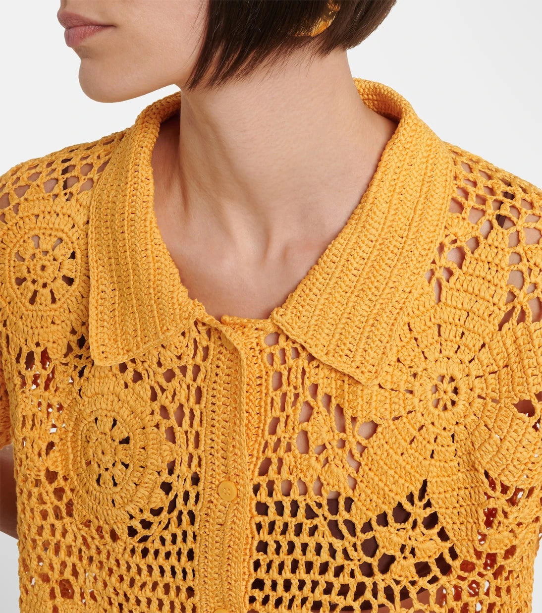Simkhai - Macks floral crochet cotton shirt