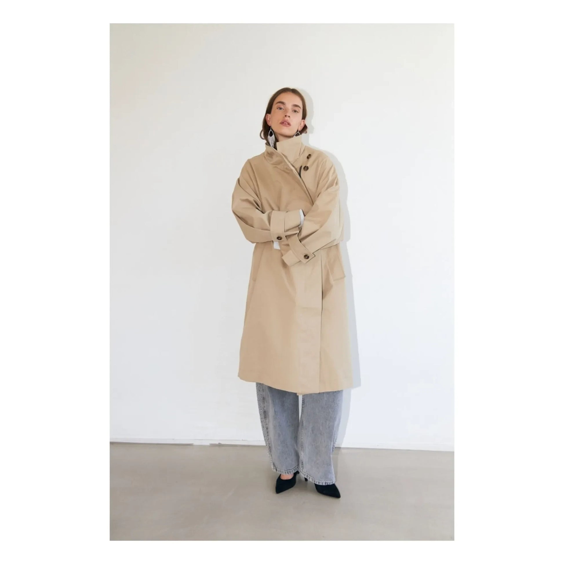 Lollys Laundry - Trench Russi Cotton | Beige