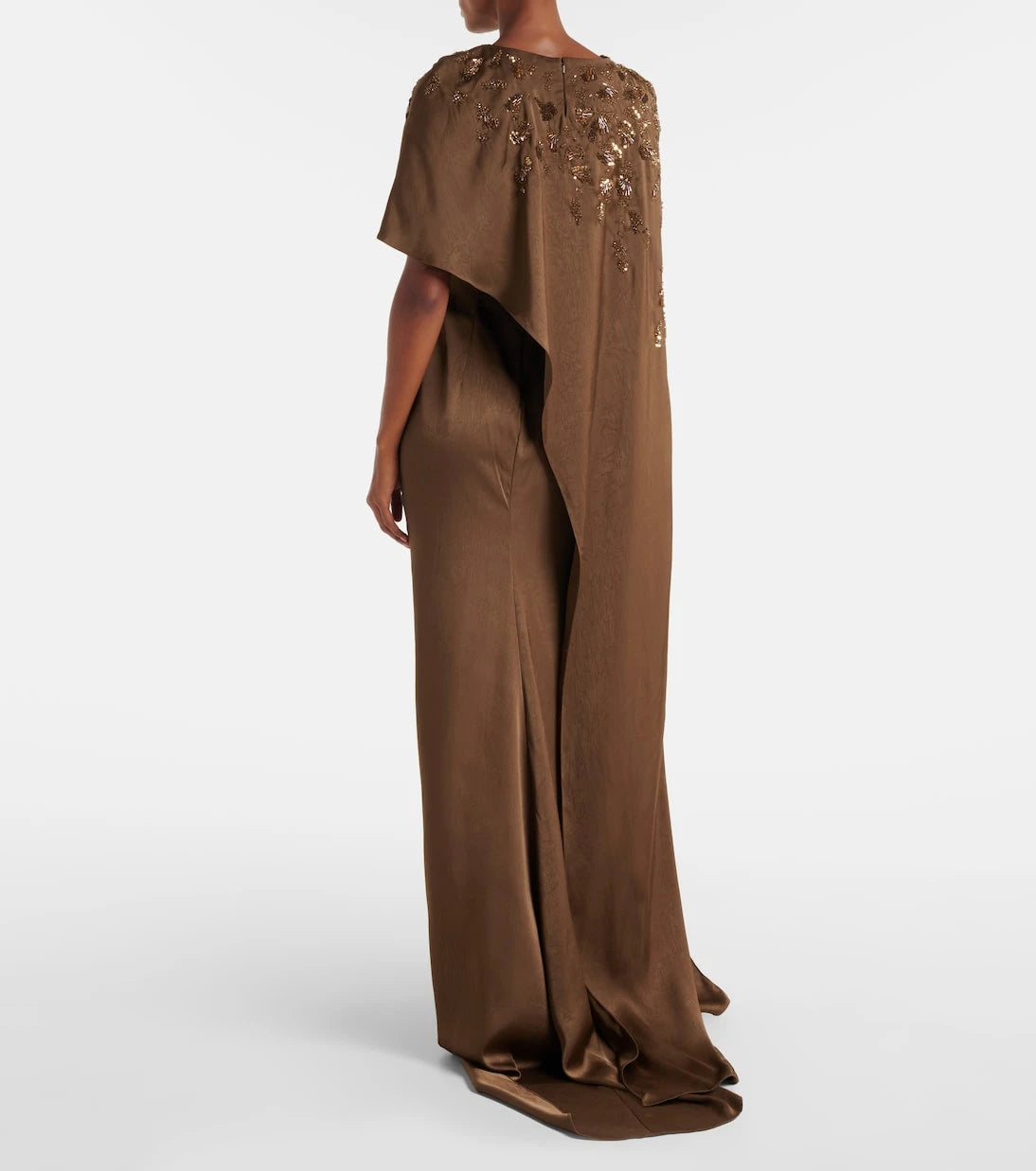 Marmar Halim - Embellished caped draped gown