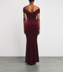 Velvet Off-The-Shoulder Maxi Dress