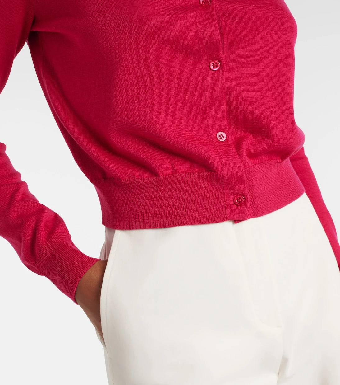 Carolina Herrera - Cropped silk and cotton cardigan