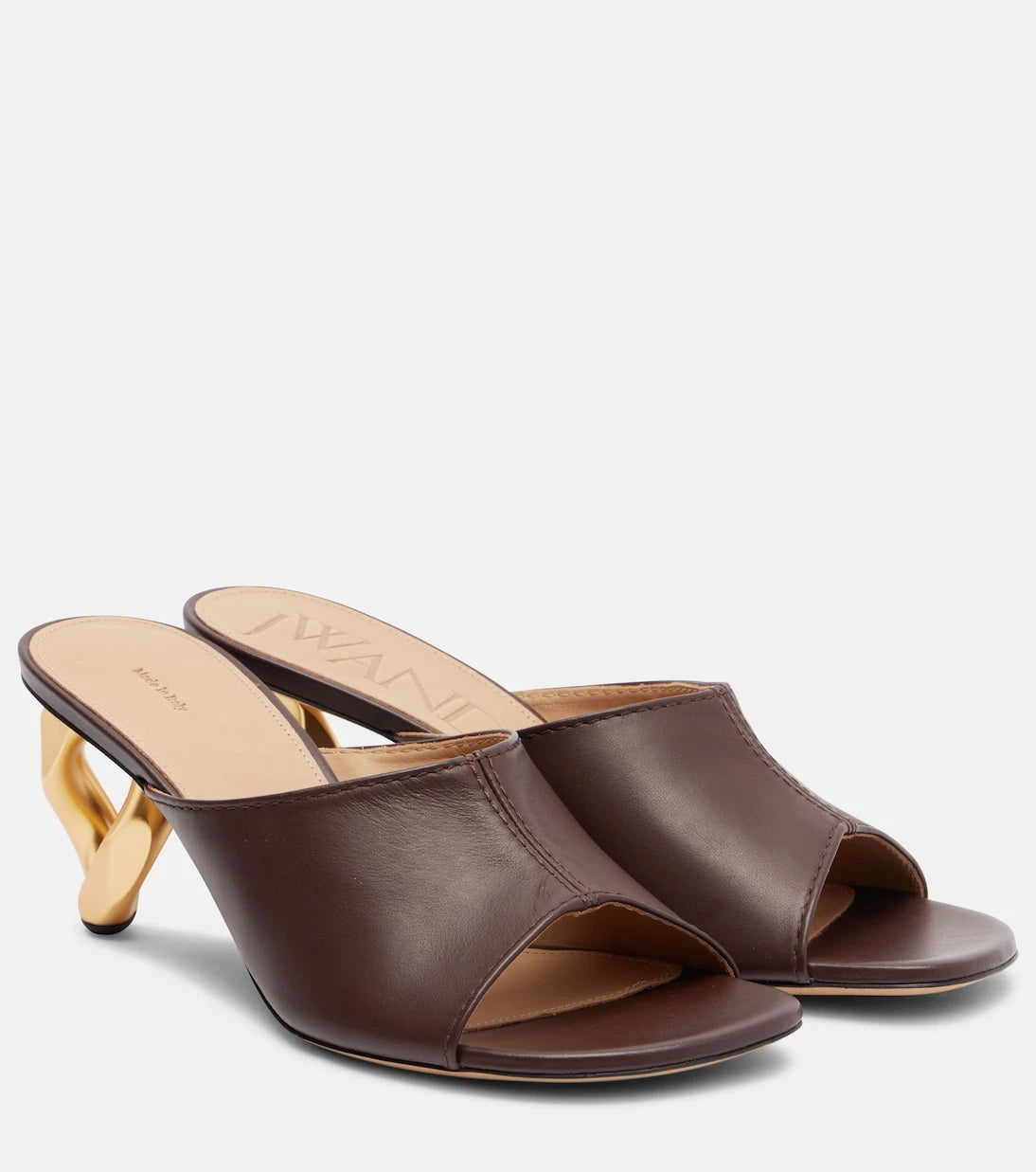 JW Anderson - Stitch leather mules