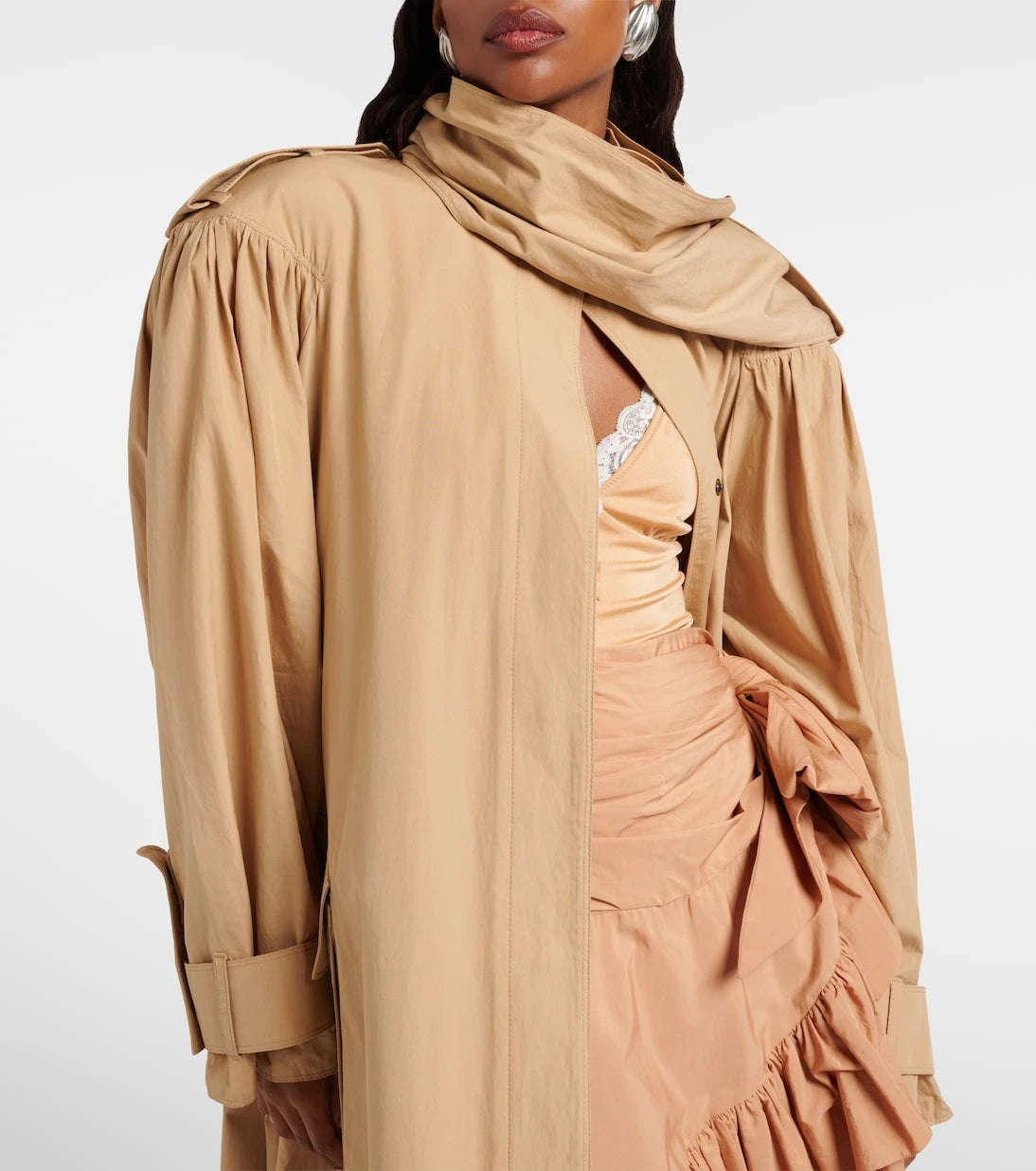 Chloé - Scarf-detail cotton coat