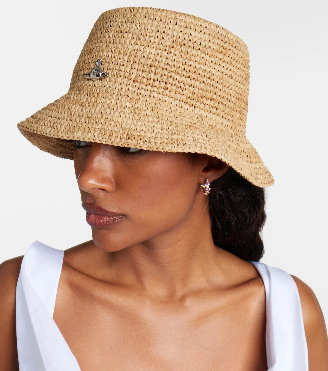 Vivienne Westwood - Orb raffia bucket hat
