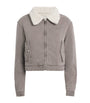 Claudie Pierlot White Fleece-Lined Denim Jacket