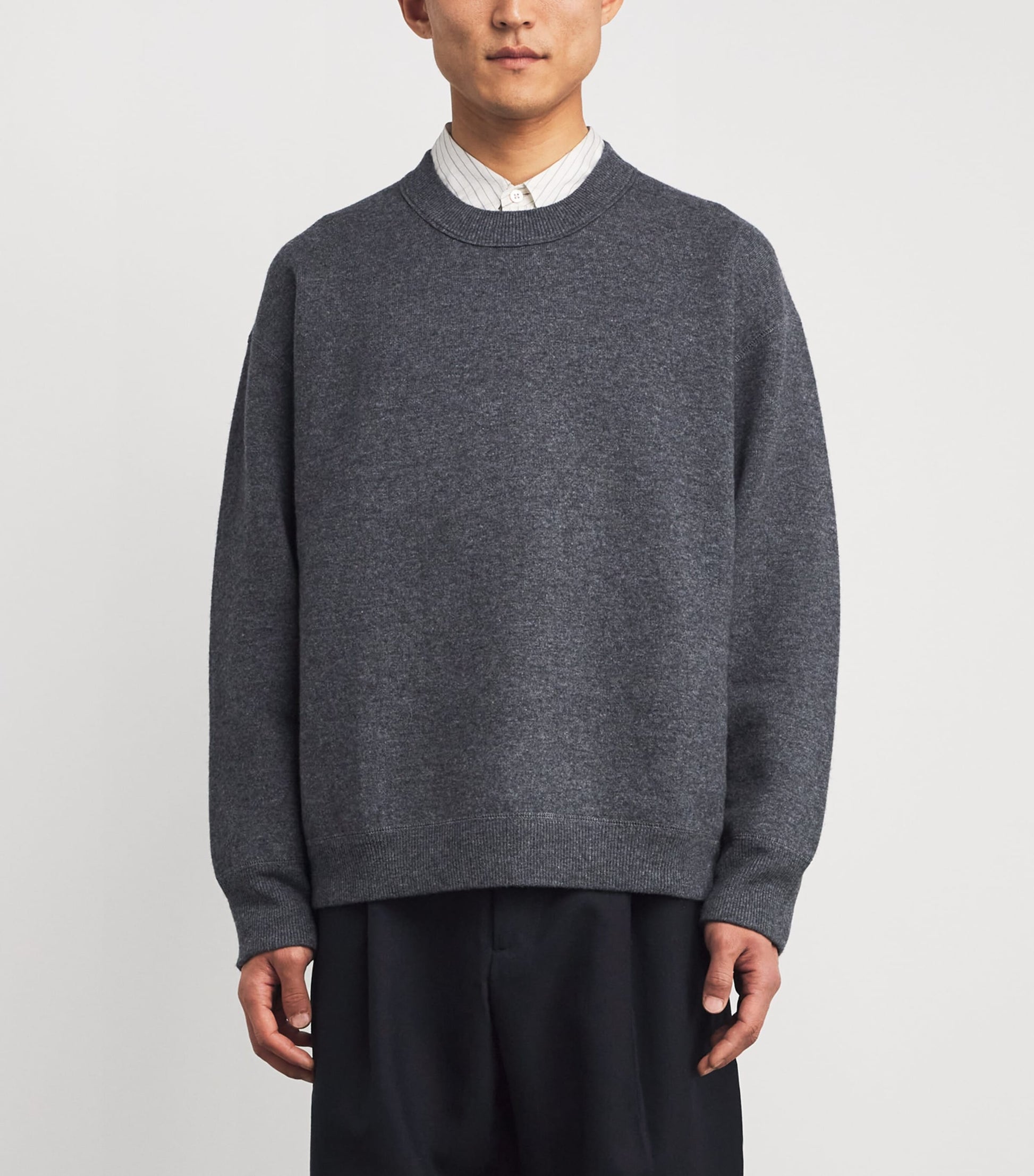Studio Nicholson Grey Wool-Cashmere Moray Sweater