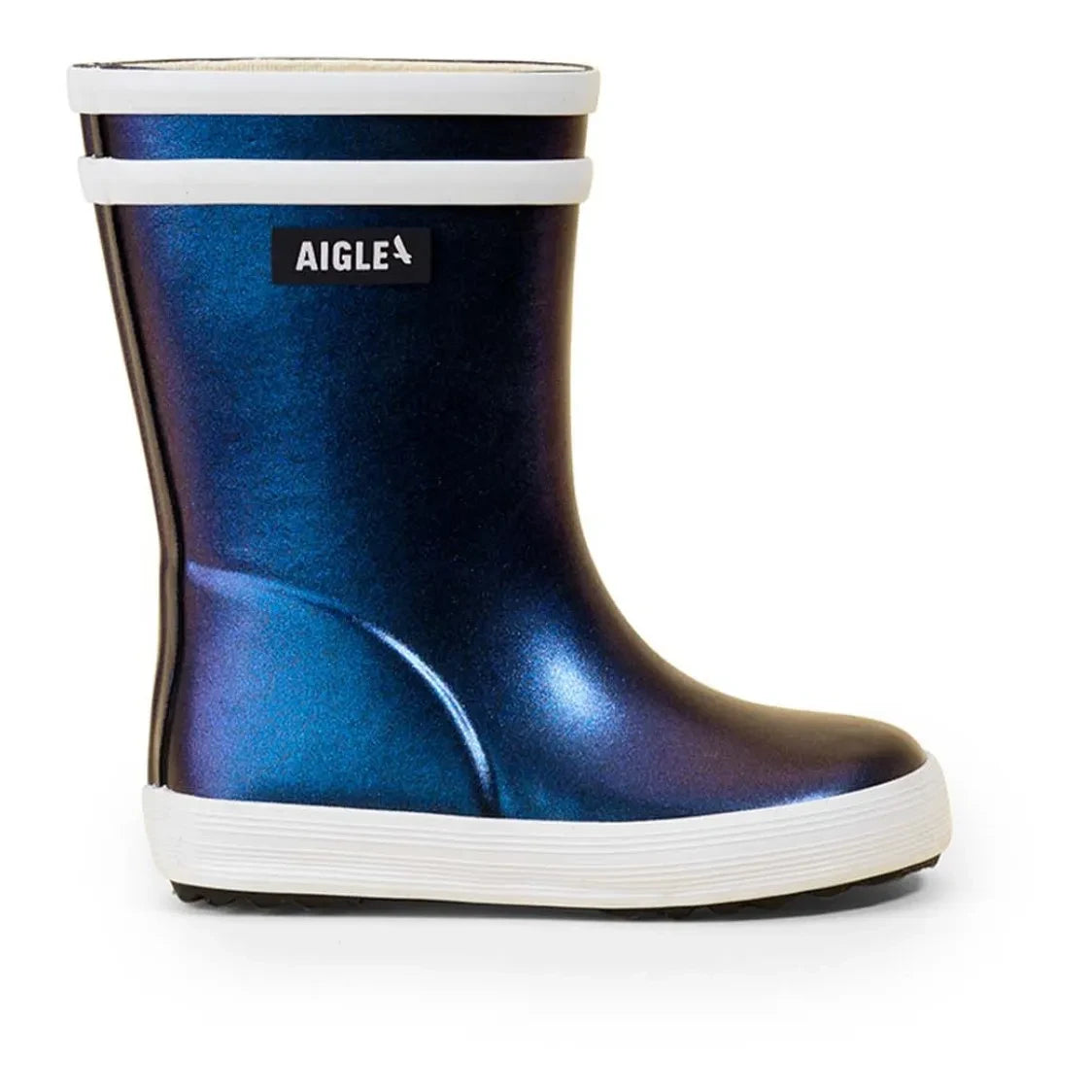 Aigle - Flac Iridescent Baby Rain Boots | Midnight blue