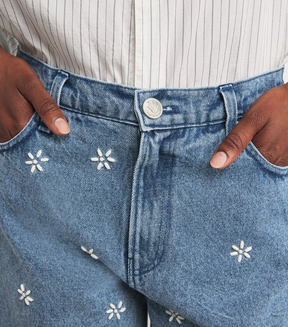 Rag & Bone Blue Denim Embellished Aspen Shorts