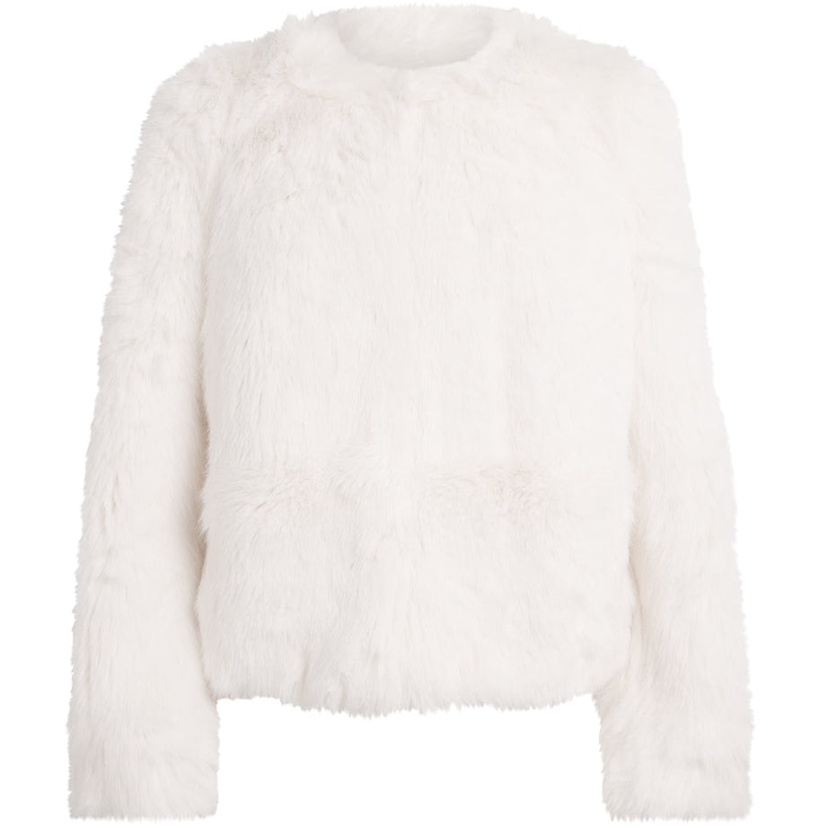 Beige Faux Fur Jacket