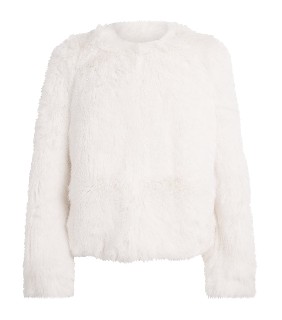 Beige Faux Fur Jacket