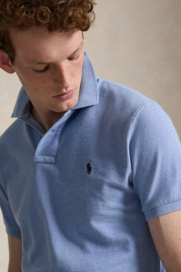 Памучна тениска с яка Polo Ralph Lauren